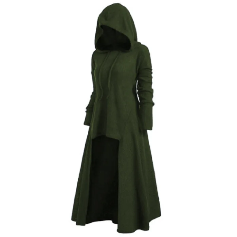 Big Size Halloween Costumes Women\'s Holiday Evening Party Dress Tunic Hooded Robe Cloak Knight Gothic Fancy Masquerade Cosplay