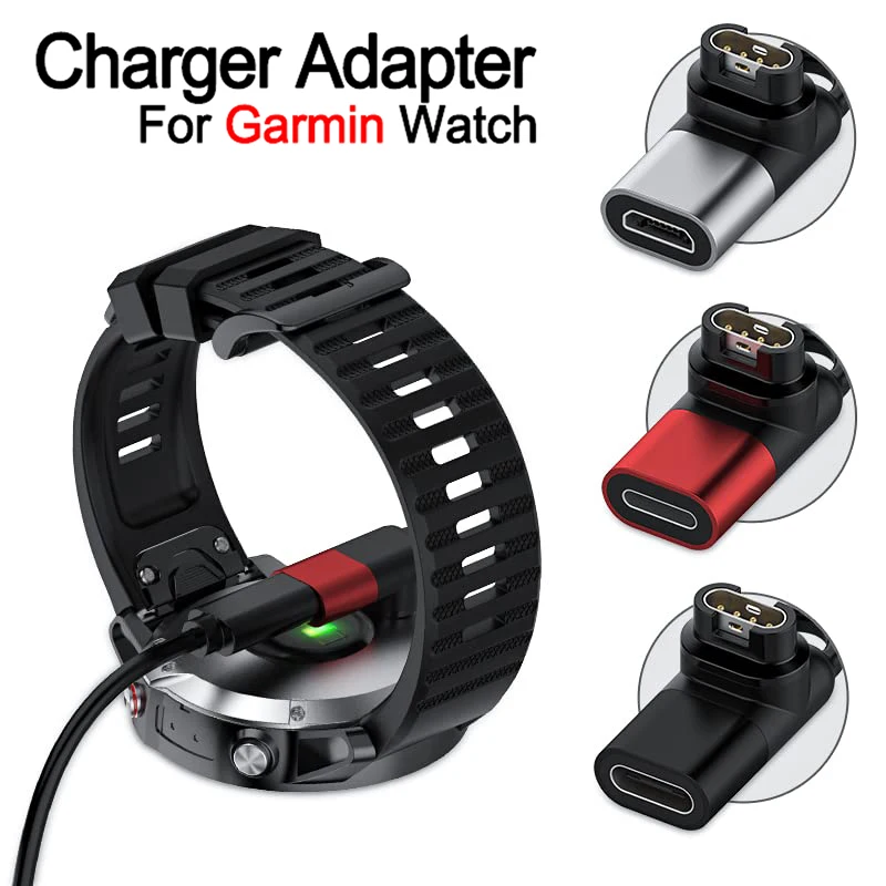 

Адаптер зарядного устройства с разъемом USB Type C/Micro/IOS на 4 контакта для Garmin Fenix 7/6/5 Vivoactive3 Forerunner 955