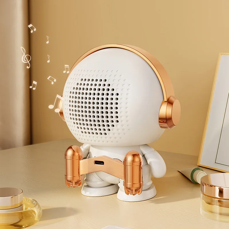 HIFI Bluetooth 5.0 Spaceman Astronaut Wireless Bluetooth Speaker Tws Interconnect Seven Color Lights Subwoofer Speaker