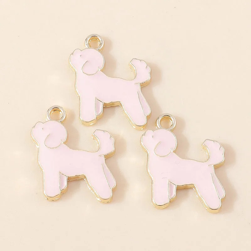 Leslie 10 Stück/Set Emaille Niedliche Katzen- und Hundepfoten-Hundeknochen-Anhänger für Ohrringe, Armbänder, Halsketten, Anhänger, DIY-Schmuckherstellungszubehör – Detail 15