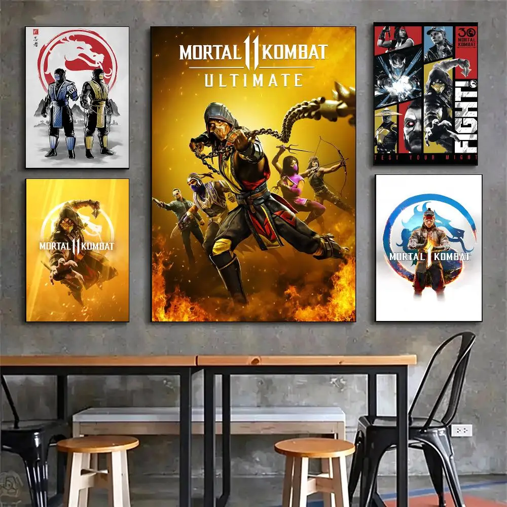 game Mortal Kombat Poster Trendy Classic hot HD Self-Adhesive Waterproof Art Poster Room Decor New Arrival On Sale