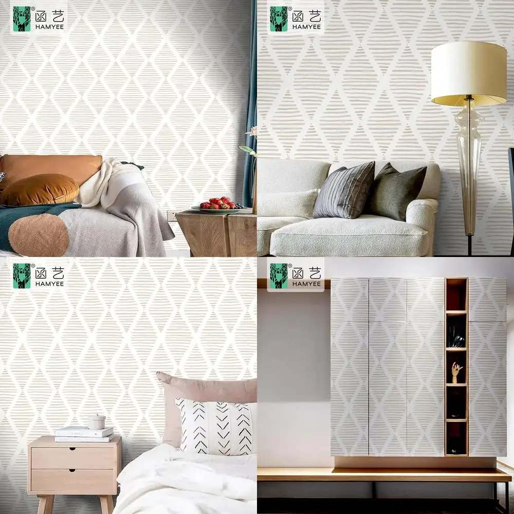 European Style Striped Peel and Stick Wallpaper Self Adhesive Wall Decal for Home Bedroom TV Background Wall Wholesale