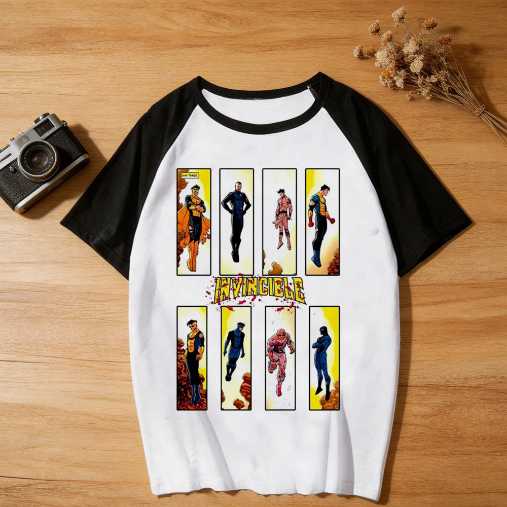 Invincible top tees femme vintage emo dollette y2k kawaii shirt party grunge baddie japanese streetwear