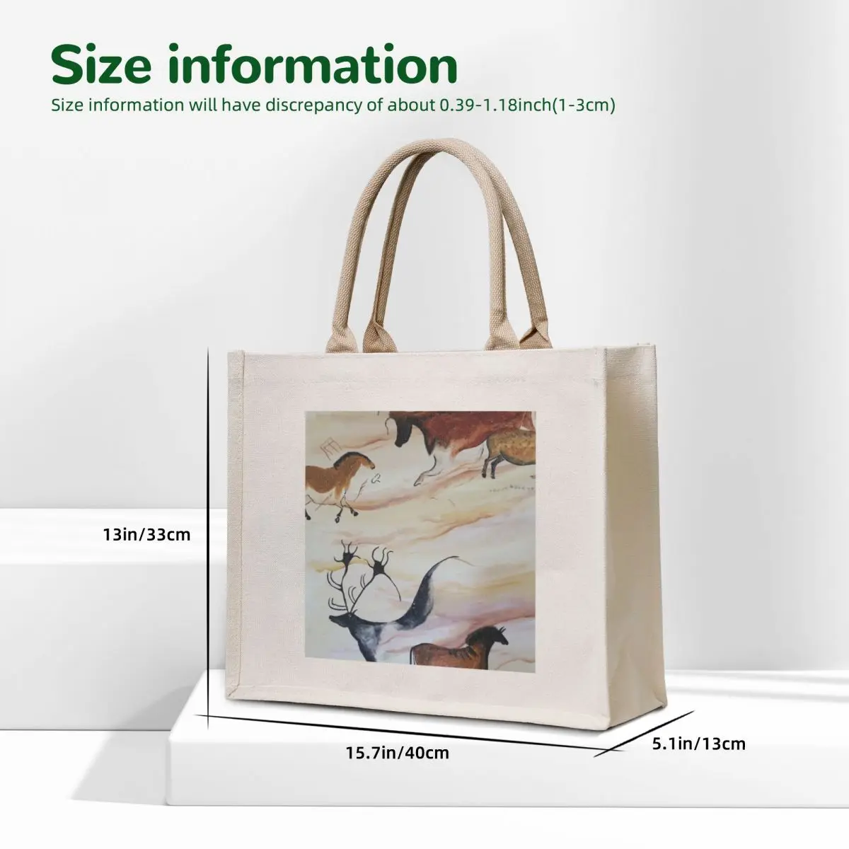 Cave art 1 Tote Bag reusable shopping bags Canvas bag tote bags men shoping bag