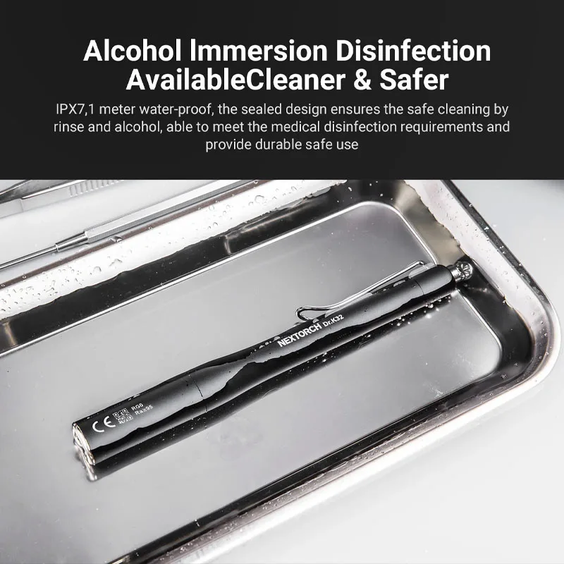 Nextorch Dr.K32 Professional Medical/Doctor Penlight, White/Yellow Dual Lights, RG0(Risk Exempted),Type-C Rechargeable