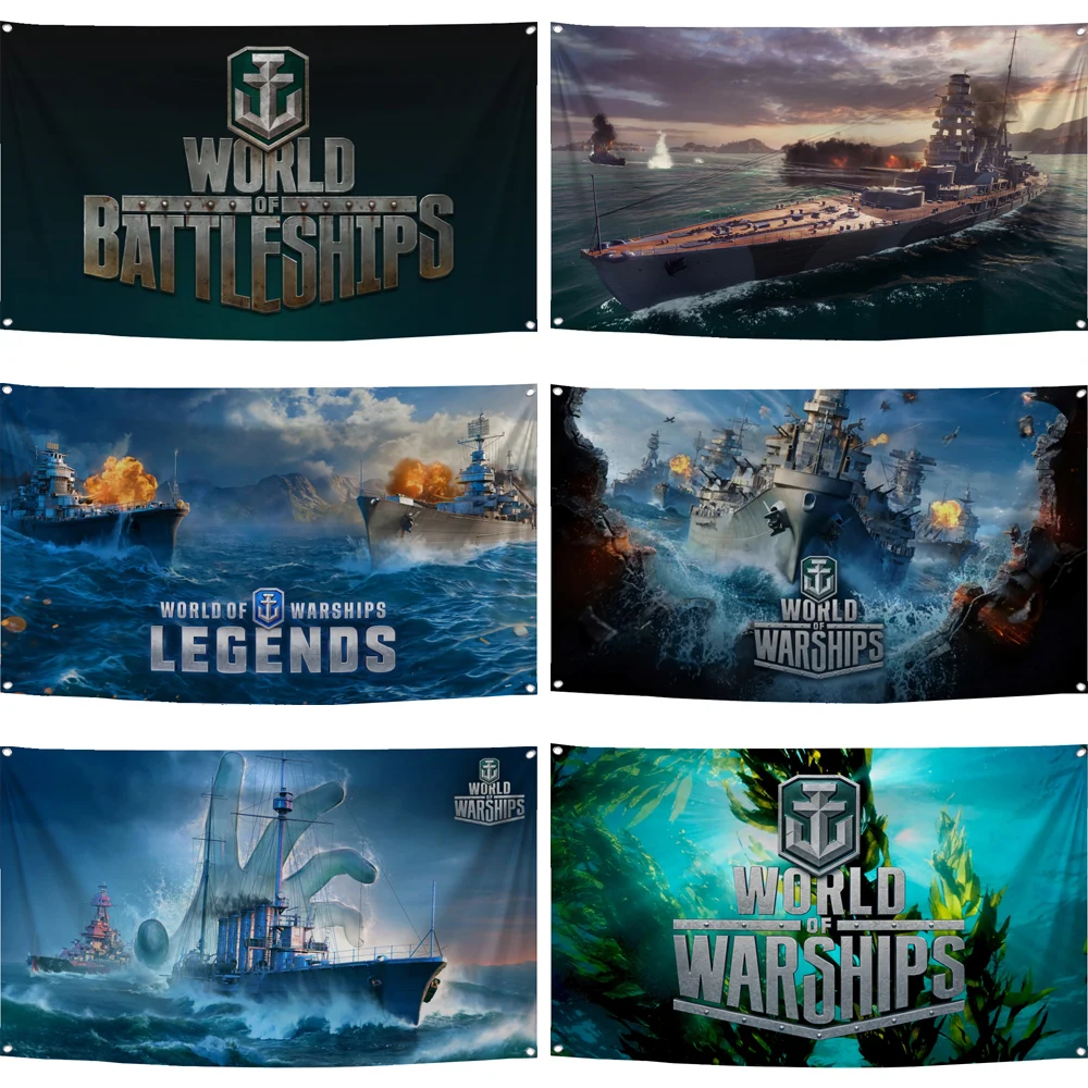 60x90cm 90x150 WORLD OF BATTLESHIPS Flag Polyester Digital Printed Banner Tapestry curtain poster