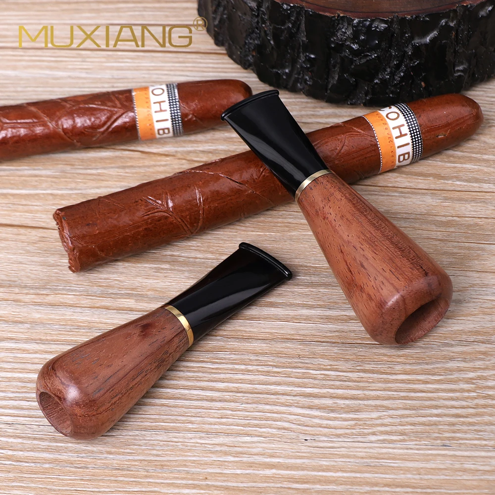 1pc  Cigar Holder Smoking Accessories Tobacco Rod Cigarette Mouthpiece Smoke Pipe Nozzle 9mm Filter Rosewood Cigar Accessories