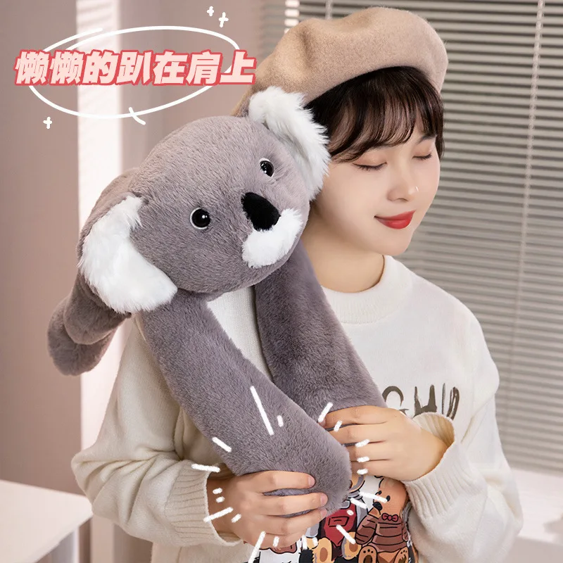 Long Arm Animal Weighted Stuffed Animal Soft Lazy Fluffy Plush Animal Plush Raccoon Koala Bear Giraffe Stuffed Plush Soft Pillow