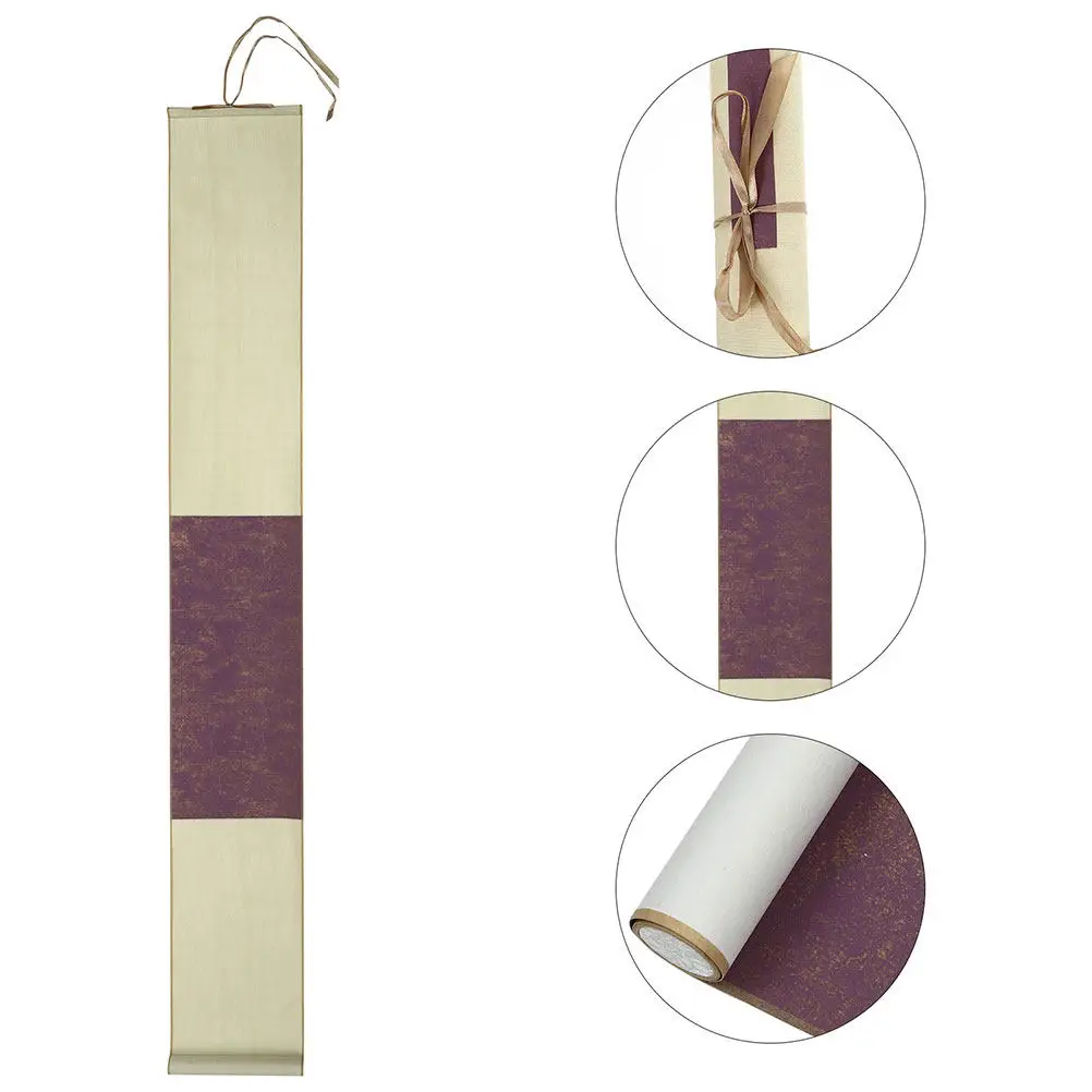 Calligraphy Scroll Paper Roll – 2pcs Xuan Paper for Chinese Brush Writing, Ink Painting, Watercolor Art & Wall Decoration