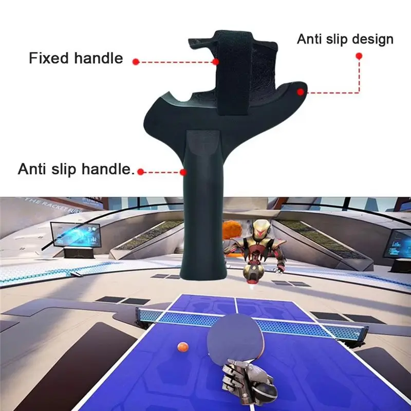 B76B Table Tennis Paddle Grip Handle for Controller Playing Table Tennis VR Game Left Black
