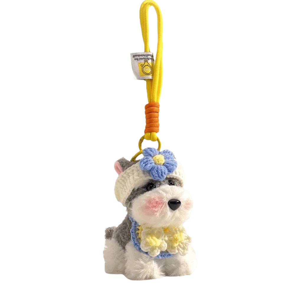 Cute Cartoon Puppy Bag Charm Multifunctional High-quality Keychain Fluffy Cartoon Keyring Cute Style
