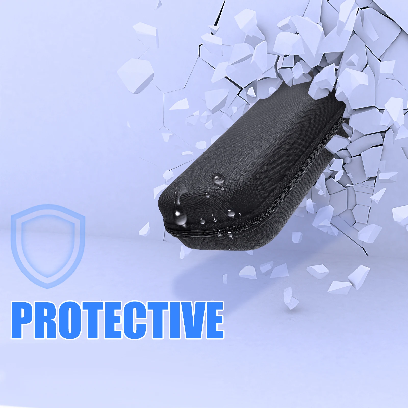 

2Pcs Handheld Microphone Storage Bag Portable Shockproof Eva Case for Mic Protection Dual Slot Waterproof Drop-Resistant Carry