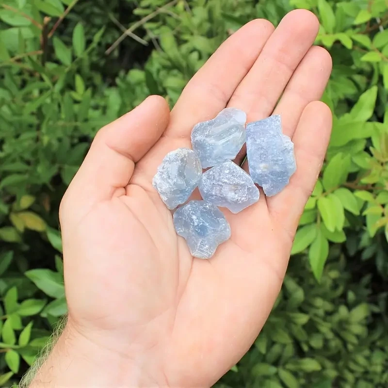 Raw Celestite Rough Stones, Small Rough Celestite, Crystals, Celestite Stones