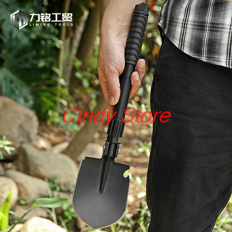 Mini multi-functional folding engineer shovel outdoor fire shovel life-saving self-defense equipment emergency camping equipment