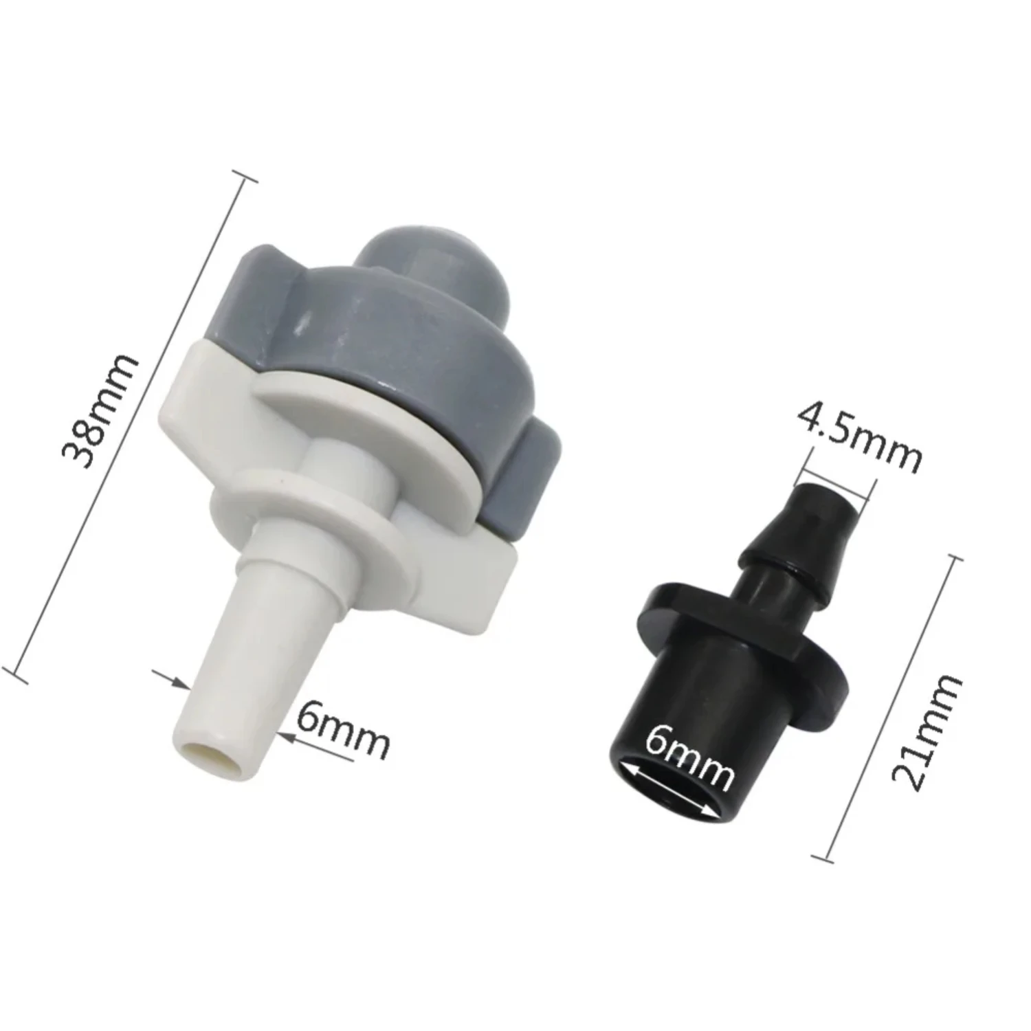 Atomization Nozzles for 4/7mm Hose Garden Greenhouse Agricultural irrigation sprinklers Fruit tree sprayer 200 Pcs