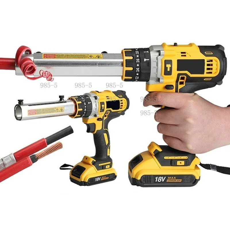 Portable Lithium Battery Cable Stripper ECS-28 Rechargeable Wire Stripping Cutting Tool 50-300 Single Strand