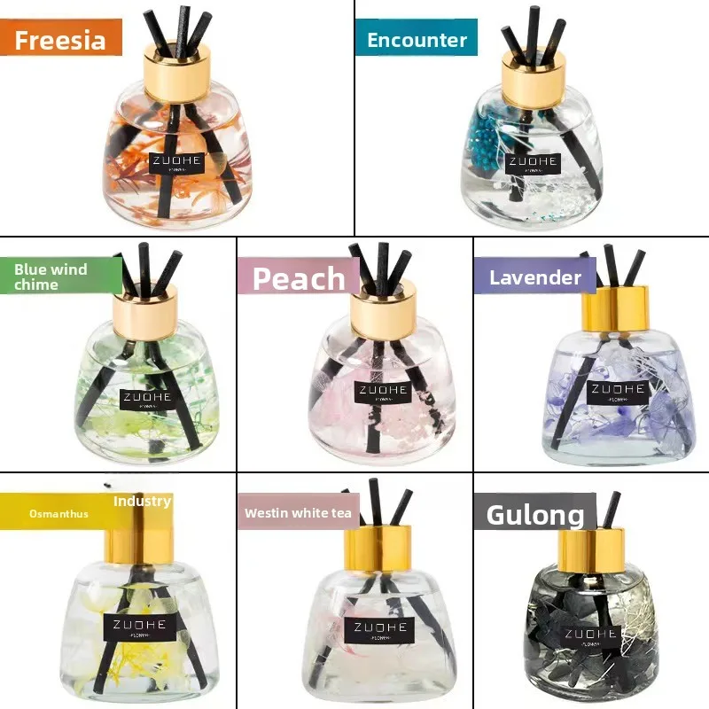 XMSJ 120ml Car‑use Reed Diffuser Long‑Lasting Floral Fragrance Auto Interior Air Freshener Odor Remover