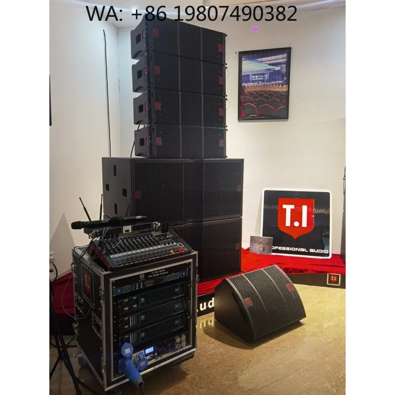 Dual 10 Inch Passive Line Array Speaker, Stable Sound System for Indoor and Outdoor Live Shows