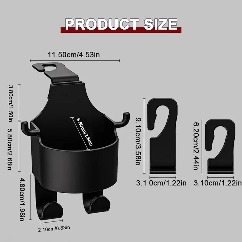 SEAMETAL Car Seat Back Hanging Box Interior Seat Headrest Drink Holder Auto Back Seat Holder Cup Bracket Umbrella Accessories