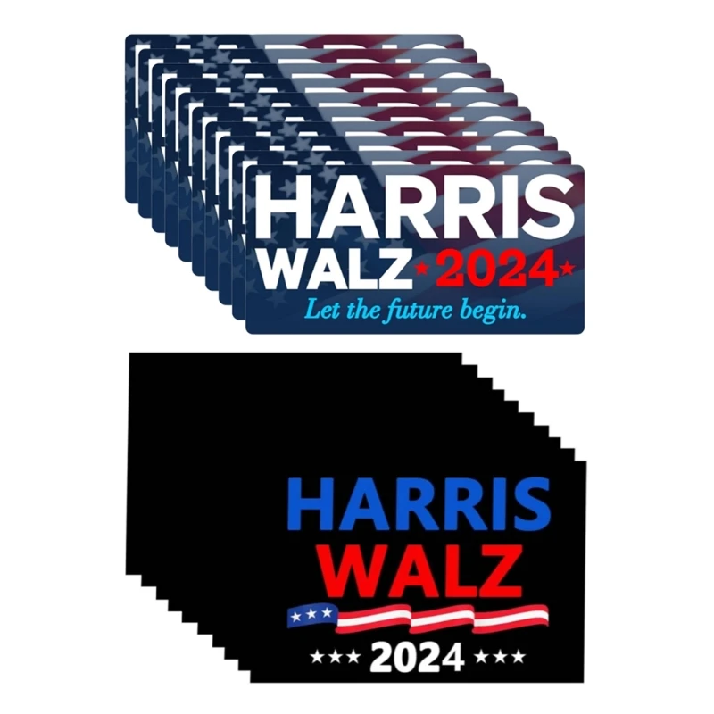 10 Pack Harris Walz 2024 Stickers Car Bumper Window Stickers Laptop Decal Q6RD