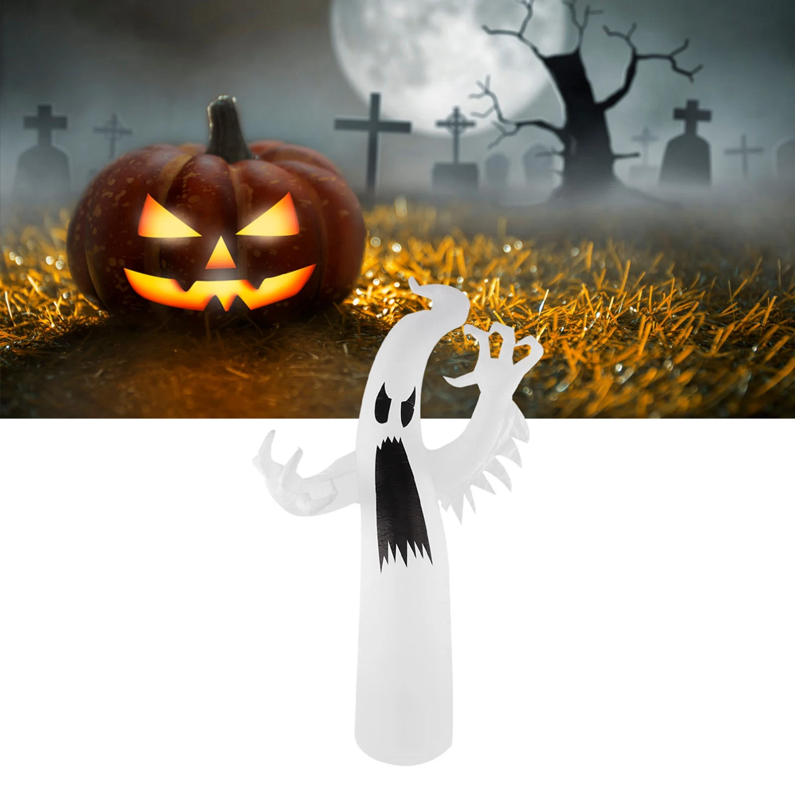 Halloween Decoration Outdoor Halloween Inflatable with Colorful LED Light IP44 Waterproof Halloween Blow Up Yard Decoration