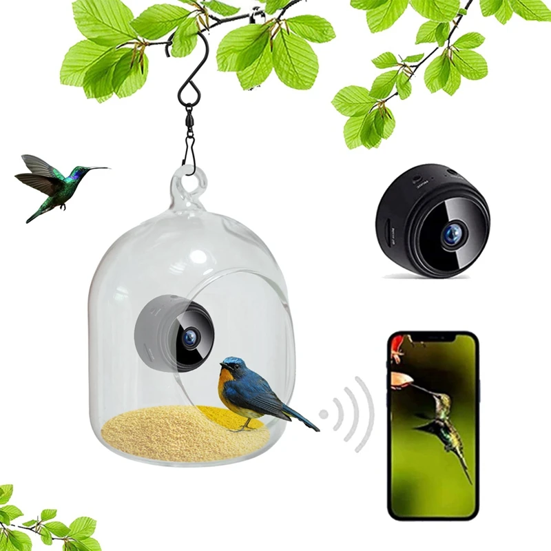 Bird Feeder With Camera Night-Version Video Camera Bird Feeder, Wifi Remote Connection Camera Bird Feeder With Phone Durable