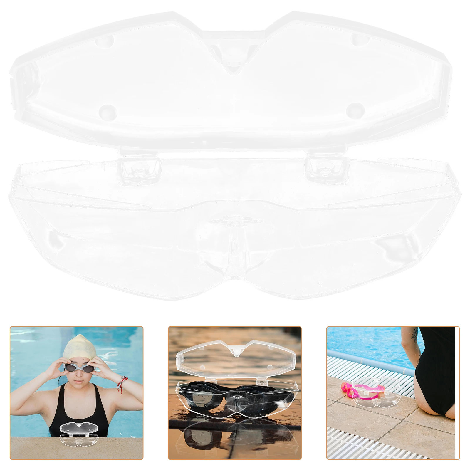 

Goggle Case Lightweight Portable Storage Box for Swim Cap Glasses Protective Cases Plastic Eyewear Boxes Goggle Carrying Cases