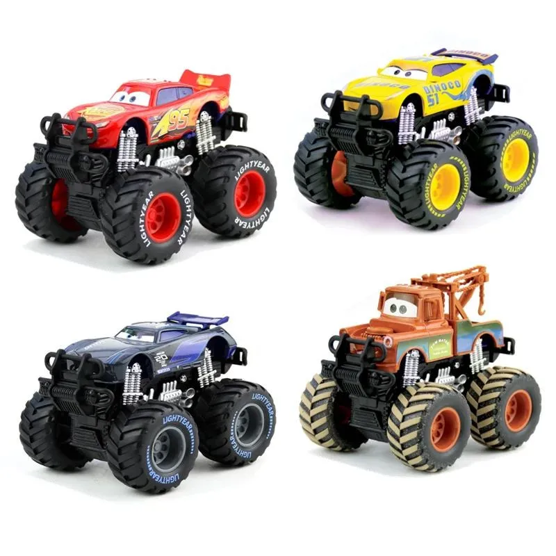 Disney Pixar Cars Mater Lightning McQueen Jackson Storm Big Wheel Offroad Vehicle Pullback Force Cars Model Toys Birthday Gifts