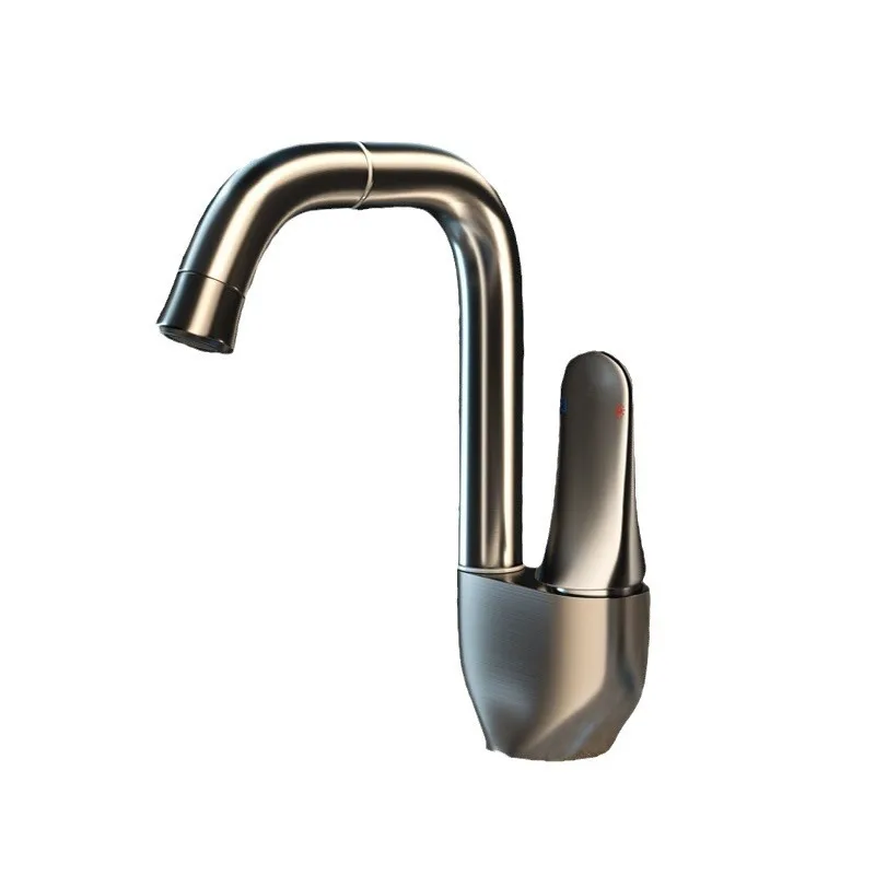 Rotatable bed and breakfast bathroom basin faucet hot and cold dual use
