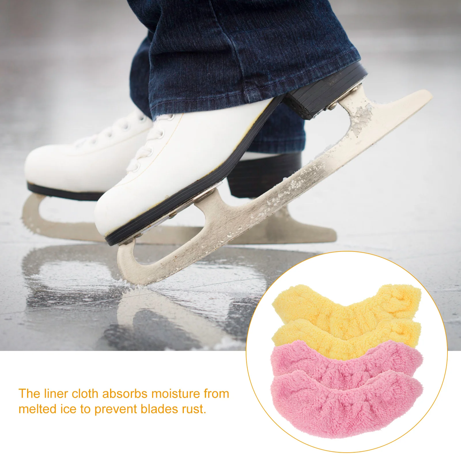 شفرات التزلج المرنة غطاء حامي التزلج امتصاص الماء للهوكي الشكل زلاجات ثلجية أغطية متينة