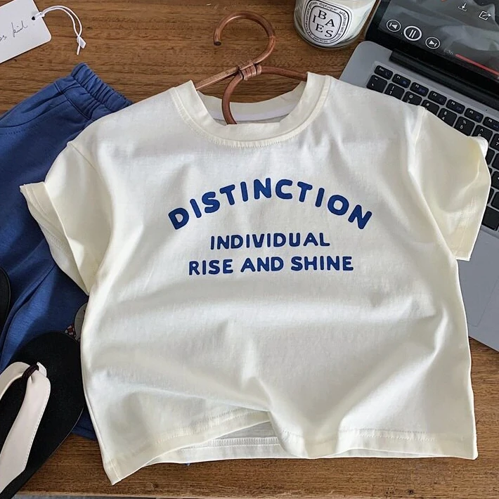 Boys T-shirt 2026 Spring and Summer New Children's Clothing Korean Boys Baby Loose and Versatile Print Short-sleeved T-shirt