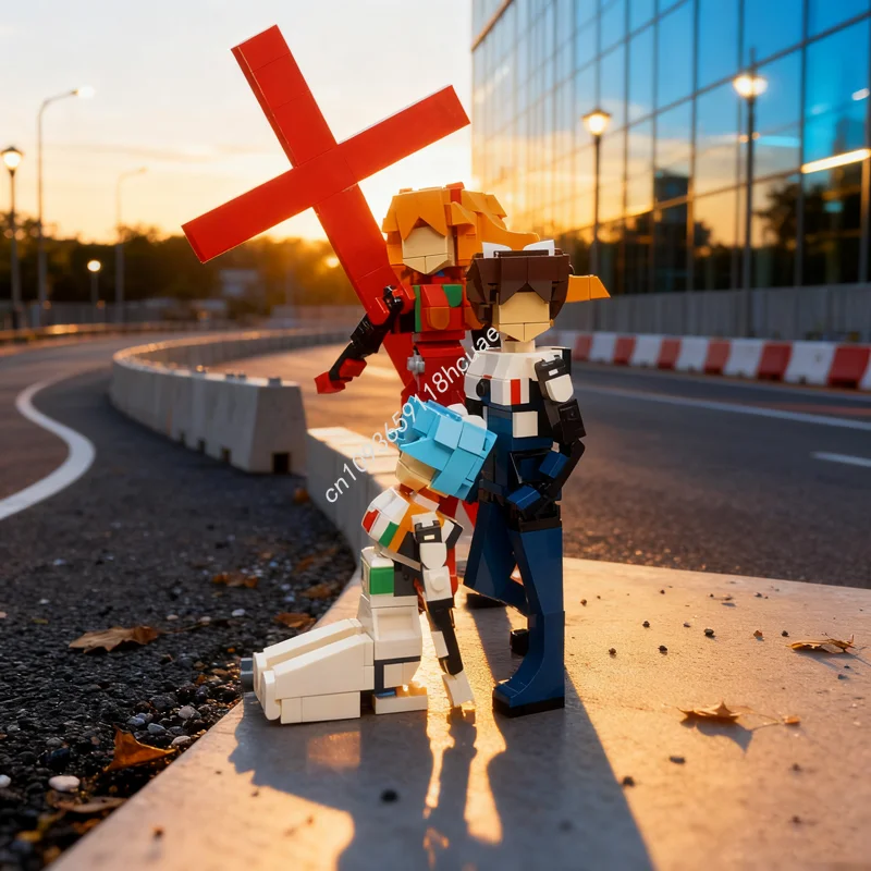 

579 шт. MOC Evangelion Pilots диорама система, модель строительных блоков, сборка, креативная игрушка, образование, Рождественский подарок, кирпич для детей