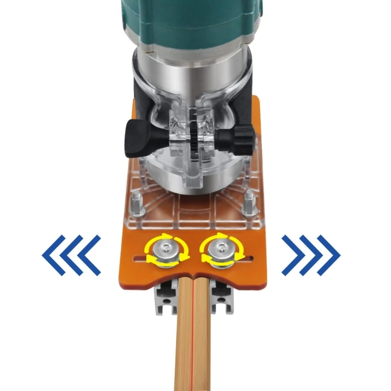 Strumento per fresare legno, base scanalata 2 in 1 staffa fissaggio per macchina da taglio da 65 mm, elementi per