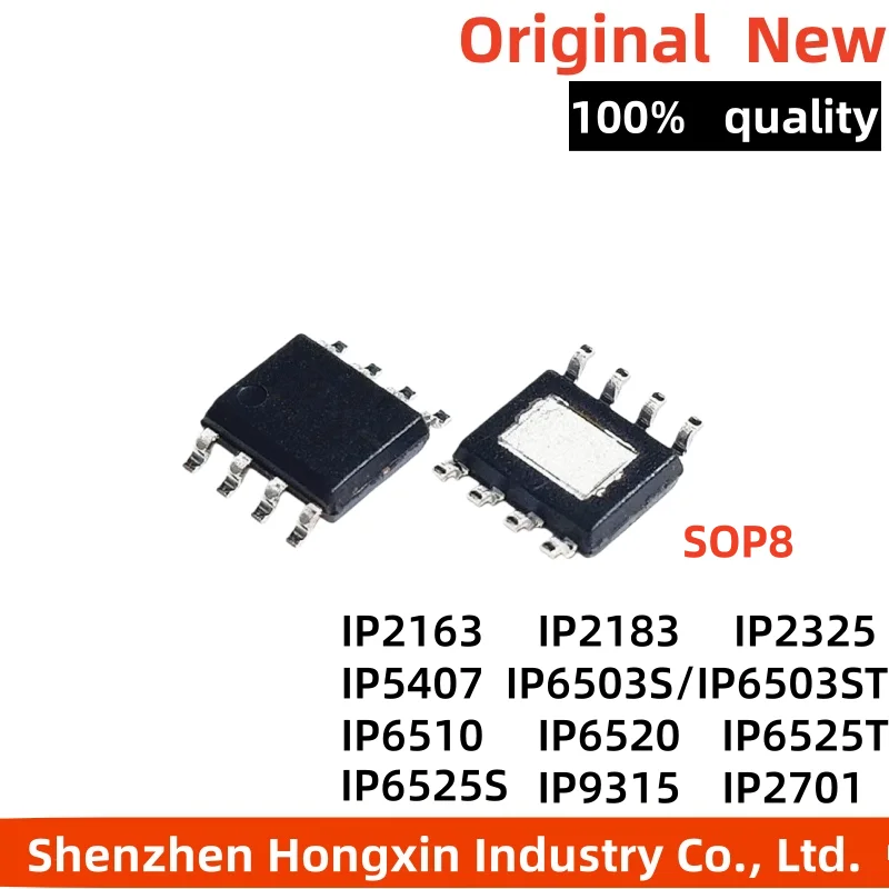 10 Pieces of IP2183 2325 2701 5407 6503S 6510 6520 6525T 9315ST 2163 SOP8 Fast Charging Protocol IC Chips