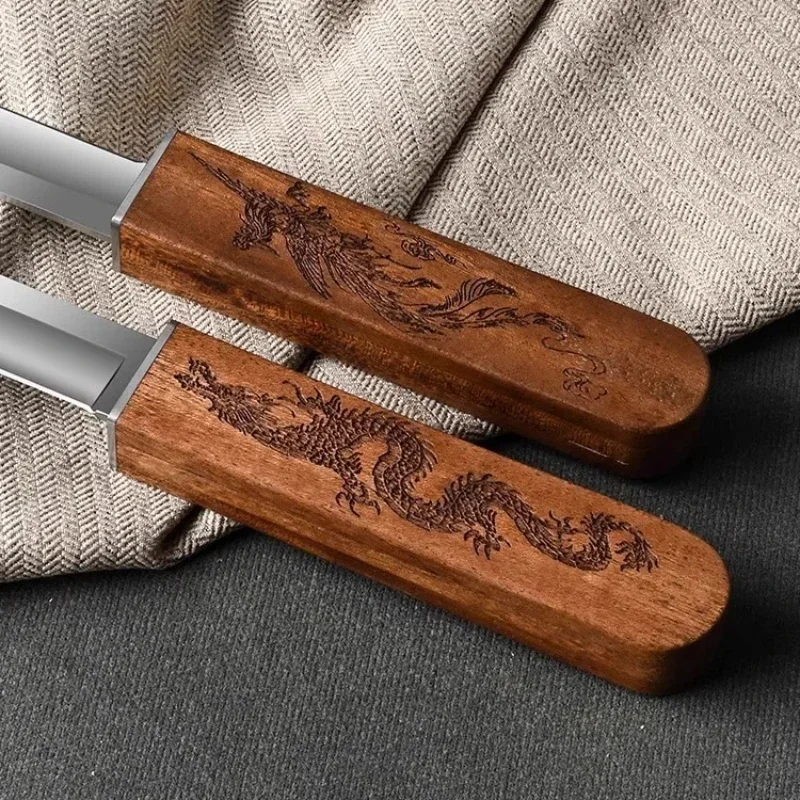 M390 dragon and Phoenix double knife, sharp, high hardness, portable meat knife, suitable for outdoor, household fruit knife