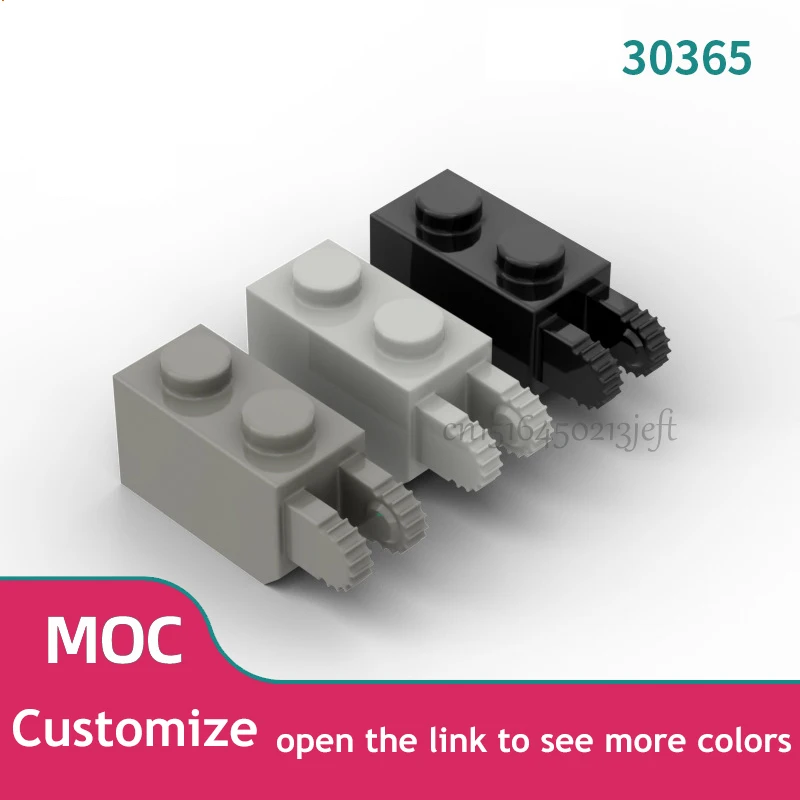 

100 шт. совместимые детали MOC Brick 30365 шарнирный кирпич 1 x 2 блокировки с 2 пальцами вертикальный конец строительный блок частицы DIY Kid