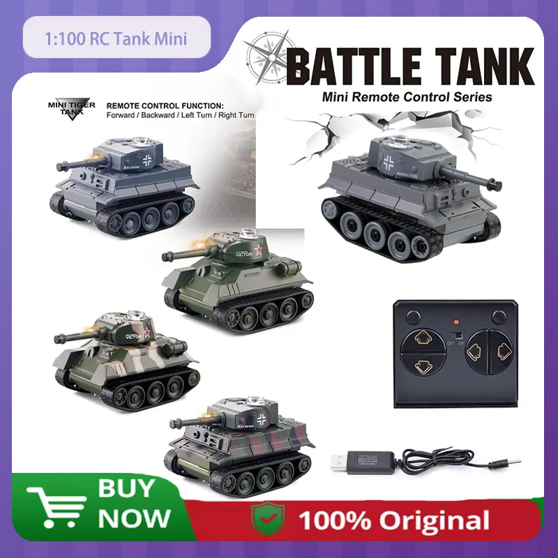 

Mini RC Tanks 1:100 tracked armored vehicle All Direction Control boys' infrared PK battle Rc tank Christmas gift