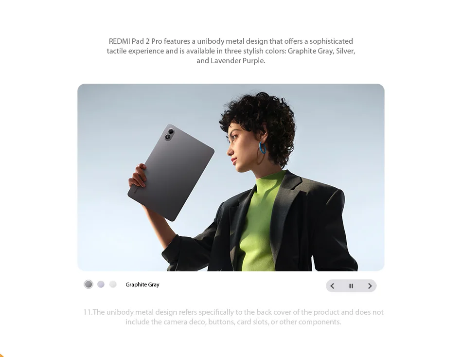 Xiaomi Redmi Pad 2 Pro Global Version 12.1" 2.5K crystal-clear display Snapdragon 7s Gen 4 12000mAh 33W fast charging