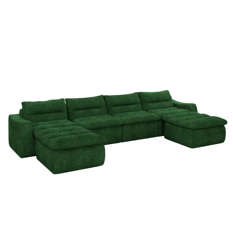 Leave-in technology cloth fabric sofa small apartment double minimalist light luxury latex three-person living room combination