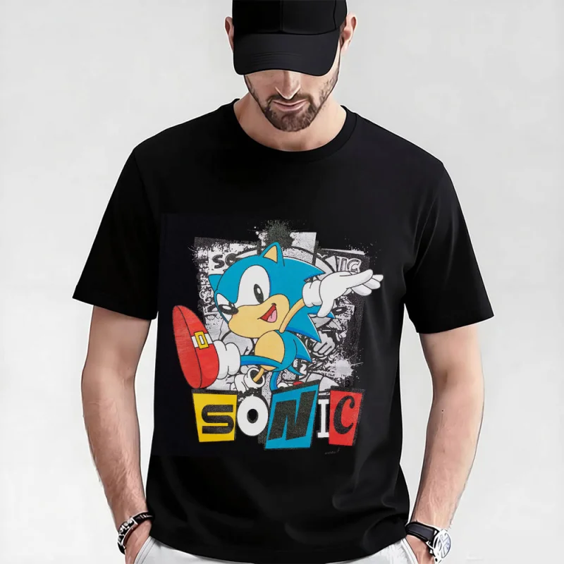 

Shadow the Hedgehog Gift t shirt for Anime lover 0115 Cute Cartoon Sonic Graphic Tee Y2K clothes All size Tops S-6XL