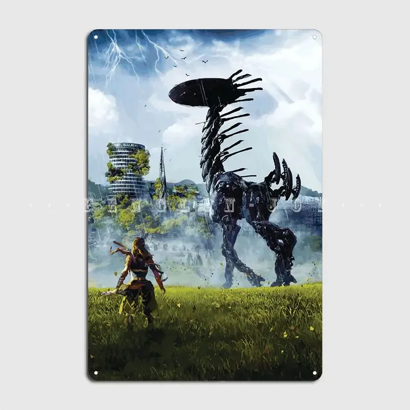 Horizon Zero Dawn Metallschild Plaketten Garage Club Custom Club Home Blechschild Poster