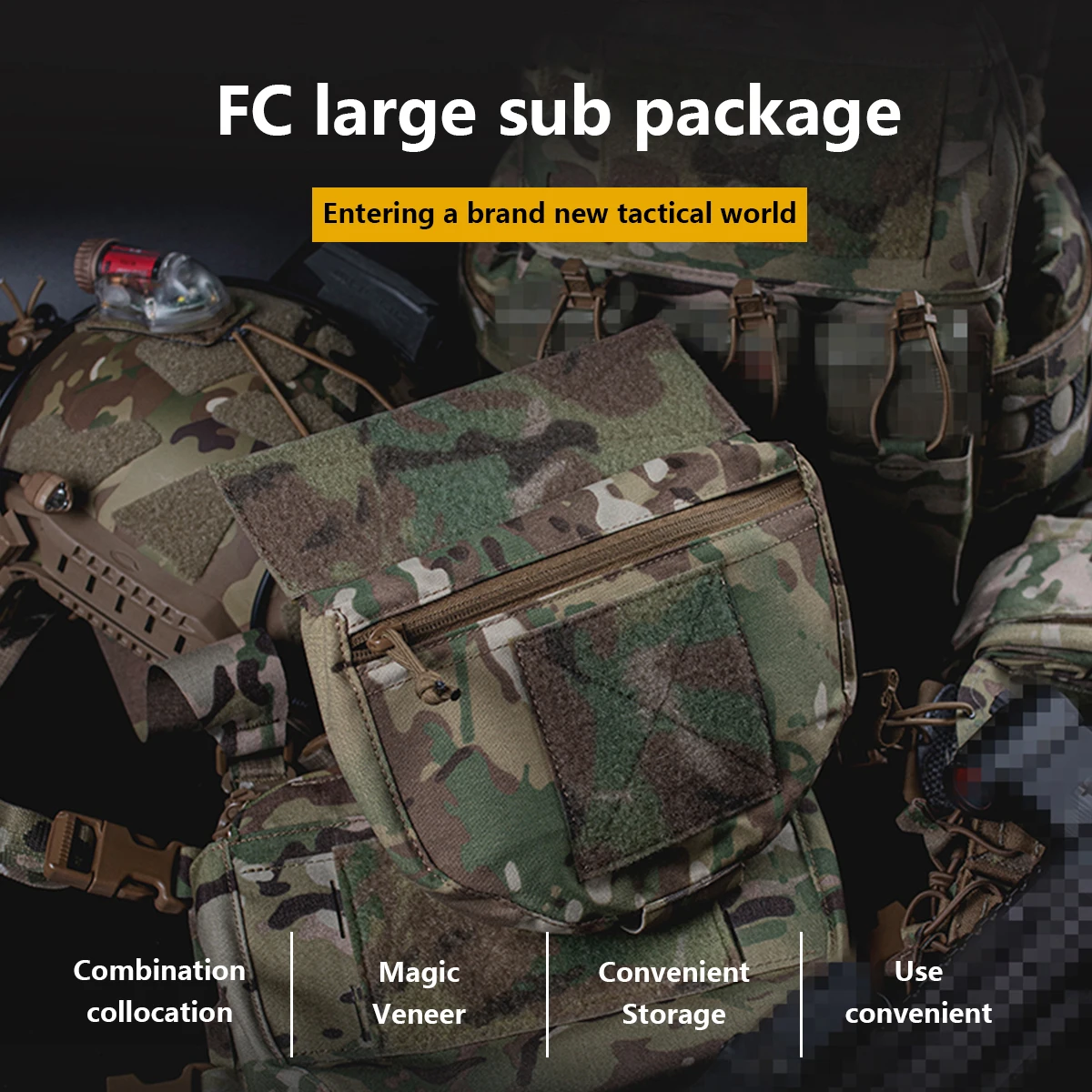 Dangler Drop Pouch Tactical Belly Fanny Pack MOLLE Sub Pouch Vest Upgrade Accessory for Hunting Airsoft Outdoor Shooting