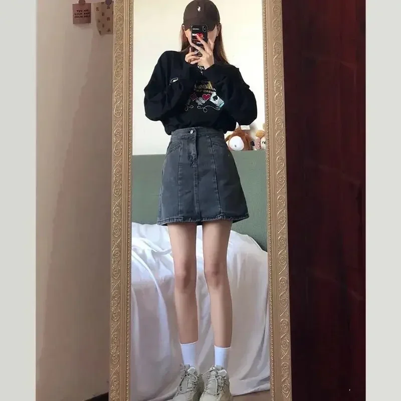 

Skirts Womens Woolen Checked Pleated A Line Skirt For Office Lady Workwear British Preppy Style Student Warmth All Match Classic