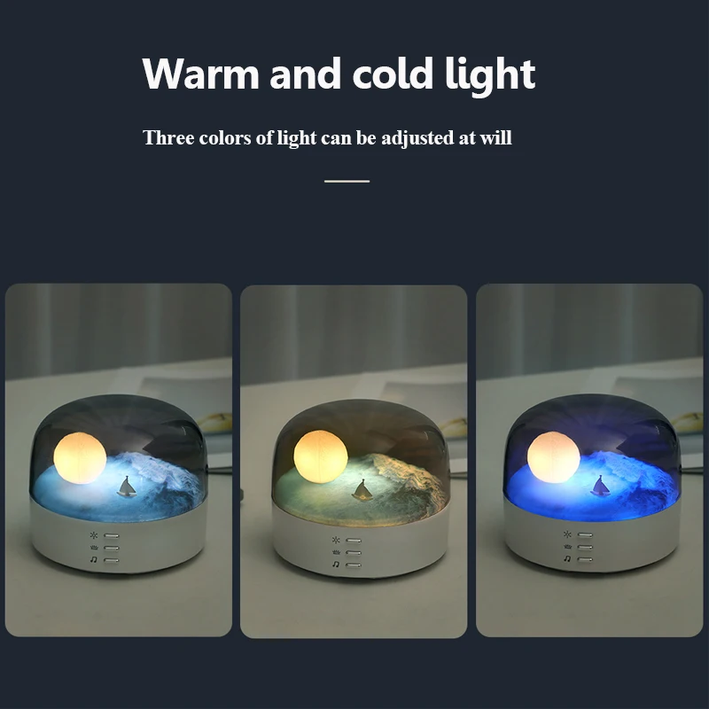 Mini Portable Bluetooth Speaker Ambient Light High Quality Sound Bluetooth Music Box with Dimming Soft Light Wireless Music Play