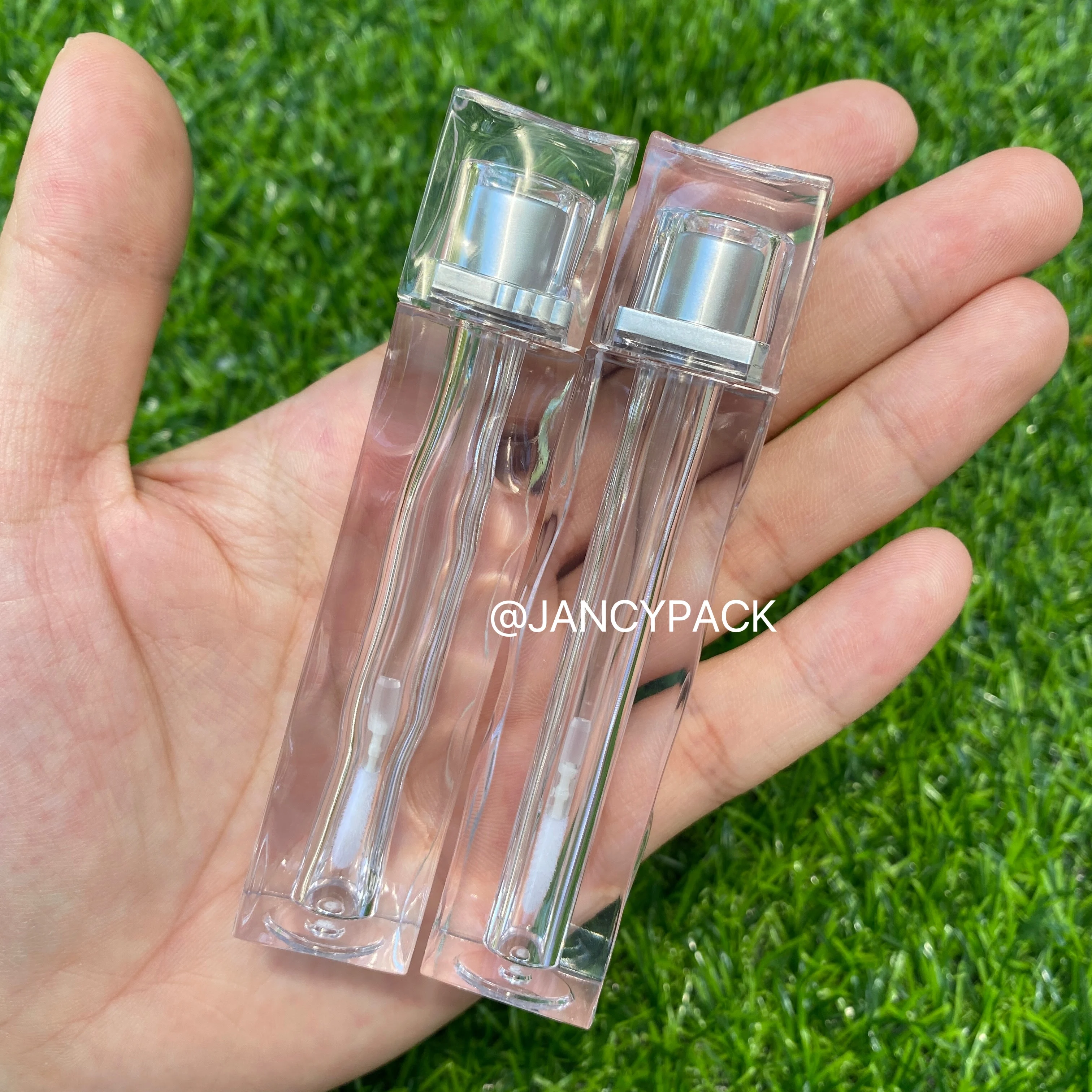 3.5ML Clear Square ลิปกลอสหลอดลิปสติกเปล่าหลอดรีฟิลเครื่องสําอางค์บรรจุคอนเทนเนอร์