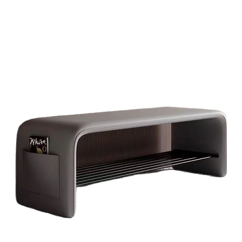 All-Solid Wood Shoe Bench for Home Entryway, Simple Soft Wrapped Stool, Shoe Cabinet, Entryway Shoe Rack, Popular Model