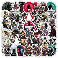 10/52PCS Assassin's Creed Game Cartoon Stickers Water Proof DIY Stickers Decoration Notebook Mobile Guitar Suitcase Graffiti Toy