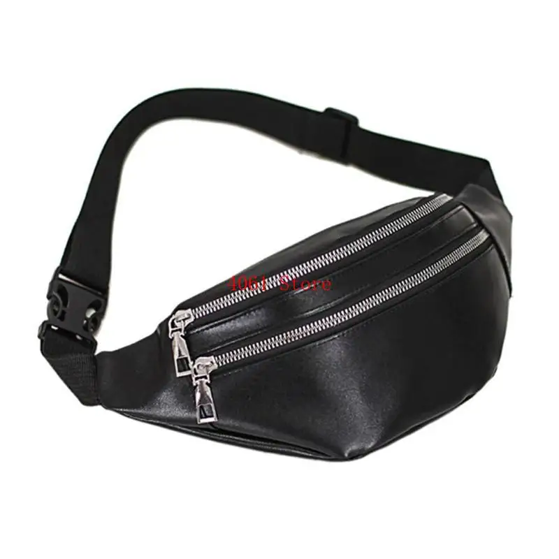 

Поясная сумка, поясная сумка с карманами на молнии, регулируемый ремень из искусственной кожи для мужчин и женщин, дорожная