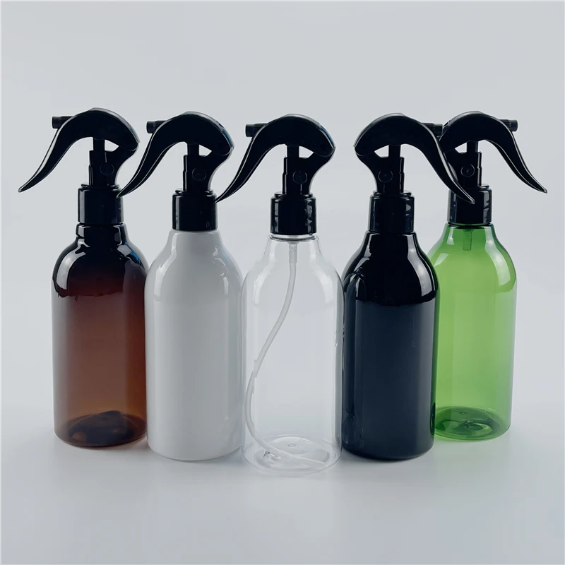 

300ML X 20 White Black Plastic Bottle With Trigger Spray Pump Cosmetic Container With Fine Mist Sprayer Hairdressing Tool Bottle