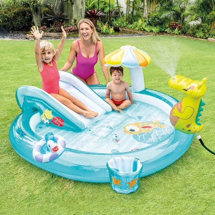 Crocodile slide Jet park Pool Inflatable swimming pool, summer children's garden paddling pool